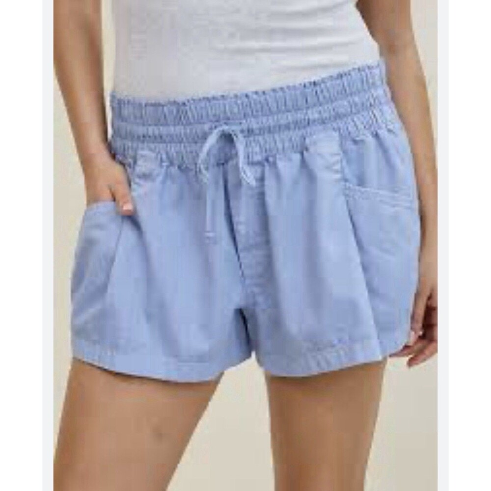 aerie Light Blue Boho Drawstring Shorts